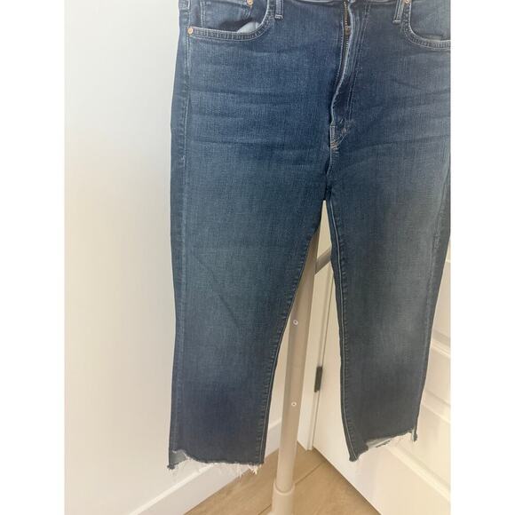 Mother The Insider Crop Step Fray Jeans Girl Crush Size 32 - Picture 2 of 12